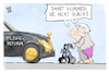 Cartoon: Pflegereform (small) by Kostas Koufogiorgos tagged karikatur,koufogiorgos,pflegereform,warken,protest