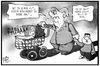 Cartoon: PKW-Maut (small) by Kostas Koufogiorgos tagged karikatur,koufogiorgos,illustration,cartoon,pkw,maut,csu,merkel,cdu,spd,gabriel,mutti,mutter,kind,groko,koalition,regierung,politik