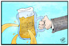 Cartoon: Politischer Aschermittwoch (small) by Kostas Koufogiorgos tagged karikatur,koufogiorgos,illustration,cartoon,politischer,aschermittwoch,bier,groko,brüchig,regierungsbildung,koalition,politik