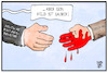 Cartoon: Rüstungsgüter für Erdogan (small) by Kostas Koufogiorgos tagged karikatur,koufogiorgos,illustration,cartoon,rüstung,rüstungsgüter,erdogan,thyssen,krupp,tuerkei,hand,blut,blutig