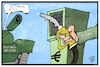 Cartoon: Rüstungsindustrie (small) by Kostas Koufogiorgos tagged karikatur,koufogiorgos,illustration,cartoon,rüstung,rüstungsindustrie,aufträge,bundeswehr,militär,geld,ausgaben