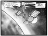 Cartoon: Russland-Sanktionen (small) by Kostas Koufogiorgos tagged karikatur,koufogiorgos,cartoon,illustration,sojus,iss,alexander,gerst,astronaut,weltall,sanktionen,erde,russland,deutschland,konflikt,ukraine