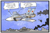 Cartoon: Russland zieht ab (small) by Kostas Koufogiorgos tagged karikatur,koufogiorgos,illustration,cartoon,syrien,russland,flugzeug,krieg,frieden,wirtschaftlichkeit,pleite,konflikt,luftwaffe