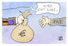 Cartoon: RWE (small) by Kostas Koufogiorgos tagged karikatur,koufogiorgos,rwe,staatshilfe,geld,kohle,geldsack