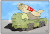 Cartoon: S-400 (small) by Kostas Koufogiorgos tagged karikatur,koufogiorgos,illustration,cartoon,s400,raketen,abwehr,putin,erdogan,russland,tuerkei,nato,waffen,ruestung
