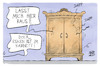 Cartoon: Saskia Esken (small) by Kostas Koufogiorgos tagged karikatur,koufogiorgos,esken,kabinett,regierung,schrank