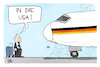 Cartoon: Scholz auf Reisen (small) by Kostas Koufogiorgos tagged karikatur,koufogiorgos,illustration,cartoon,scholz,reise,usa,flugzeug