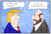 Cartoon: Schulz und Trump (small) by Kostas Koufogiorgos tagged karikatur koufogiorgos illustration cartoon trump rassismus schulz spd luege politiker usa präsident partei sozialdemokrat
