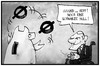 Cartoon: Schwarze Null (small) by Kostas Koufogiorgos tagged karikatur,koufogiorgos,illustration,cartoon,schäuble,sparschwein,haushalt,null,wirtschaft,finanzen,zirkus,kunststück,jonglage,politik