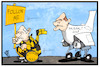 Cartoon: Schwarze Null (small) by Kostas Koufogiorgos tagged karikatur,koufogiorgos,illustration,cartoon,schäuble,scholz,follow,me,richtung,null,etat,haushalt,finanzminister