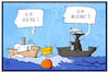Cartoon: Seenotretter (small) by Kostas Koufogiorgos tagged karikatur,koufogiorgos,illustration,cartoon,mittelmeer,ngo,schiff,rettung,flüchtlinge,tod,sensenmann