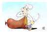 Cartoon: Separatorenfleisch (small) by Kostas Koufogiorgos tagged fleisch,wurst,koufogiorgos,abfall,metzger,karikatur,fleischer