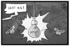 Cartoon: Spanien und Portugal (small) by Kostas Koufogiorgos tagged karikatur,koufogiorgos,illustration,cartoon,spanien,portugal,defizit,lampe,licht,glühbirne,motten,eu,europa,strafe,stabilitätspakt,politik,wirtschaft