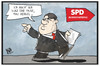 Cartoon: SPD-Parteitag (small) by Kostas Koufogiorgos tagged karikatur,koufogiorgos,illustration,cartoon,spd,parteitag,gabriel,merkel,vorsitzender,partei,rede,pause,arbeit