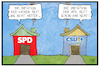 Cartoon: SPD und CSU (small) by Kostas Koufogiorgos tagged karikatur,koufogiorgos,illustration,cartoon,spd,csu,afd,grüne,parteipolitik,profil,partei,haus