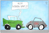 Cartoon: Sprit-Mangel (small) by Kostas Koufogiorgos tagged karikatur,koufogiorgos,illustration,cartoon,benzin,sprit,brexit,käfer,auto,cdu,antrieb