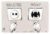 Cartoon: Strompreise (small) by Kostas Koufogiorgos tagged karikatur,koufogiorgos,strompreis,industrie,privat,steckdose,verbraucher,stromsteuer