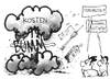 Cartoon: Stuttgart 21 (small) by Kostas Koufogiorgos tagged stuttgart,21,bahn,dilettanten,terroristen,explosion,kosten,geld,bahnhof,karikatur,kostas,koufogiorgos