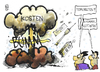 Cartoon: Stuttgart 21 (small) by Kostas Koufogiorgos tagged stuttgart,21,bahn,dilettanten,terroristen,explosion,kosten,geld,bahnhof,karikatur,kostas,koufogiorgos
