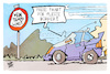 Cartoon: Tempolimit (small) by Kostas Koufogiorgos tagged karikatur,koufogiorgos,tempolimit,auto,spritpreis,pleite,verkehr
