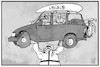 Cartoon: Testkapazitäten (small) by Kostas Koufogiorgos tagged karikatur,koufogiorgos,illustration,cartoon,corona,test,urlaub,reiserückkehrer,testpflicht