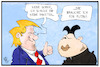Cartoon: Trump und Kim (small) by Kostas Koufogiorgos tagged karikatur,koufogiorgos,illustration,cartoon,trump,kim,nordkorea,usa,putin,russland,raketen,rüstung,bedrohung,konflikt,gipfeltreffen,hanoi
