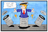Cartoon: Trumps Handelspolitik (small) by Kostas Koufogiorgos tagged karikatur koufogiorgos illustration cartoon trump strafzoll tonne usa china eu handel handelskrieg wirtschaft freihandel