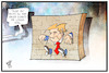 Cartoon: Trumps Mauer (small) by Kostas Koufogiorgos tagged karikatur,koufogiorgos,illustration,cartoon,trump,mauer,usa,mexiko,shutdown,streit,eingemauert