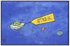 Cartoon: UFO-Streik (small) by Kostas Koufogiorgos tagged karikatur,koufogiorgos,illustration,cartoon,ufo,streik,flugbegleiter,arbeitskamf,untertasse,ausserirdische,weltall,arbeit