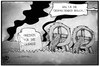 Cartoon: Ukraine-Konflikt (small) by Kostas Koufogiorgos tagged karikatur,koufogiorgos,illustration,cartoon,ukraine,merkel,hollande,grab,frieden,krieg,politik,besuch,diplomatie,krise,konflikt