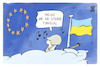 Cartoon: Ukraine und EU (small) by Kostas Koufogiorgos tagged karikatur,koufogiorgos,ukraine,lied,schiller,beethoven,soldat,eu,europa