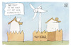 Cartoon: Umweltstudie (small) by Kostas Koufogiorgos tagged karikatur,koufogiorgos,klimaschutz,nachbar,garten,windrad,umwelt