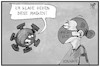 Cartoon: Verfassungsschutz (small) by Kostas Koufogiorgos tagged karikatur,koufogiorgos,illustration,cartoon,rechtspopulismus,demokratie,maske,verfassungsschutz,beobachtung,partei