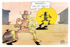 Cartoon: Viessmann-Verkauf (small) by Kostas Koufogiorgos tagged karikatur,koufogiorgos,habeck,cowboy,duelle,usa,viessmann,heizung
