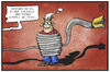 Cartoon: Vorratsdatenspeicherung (small) by Kostas Koufogiorgos tagged cartoon,illustration,koufogiorgos,karikatur,vorratsdatenspeicherung,michel,freiheit,sicherheit,kabel,netzkabel,telekommunikation,internet,politik