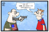 Cartoon: Waffengesetz USA (small) by Kostas Koufogiorgos tagged karikatur,koufogiorgos,illustration,cartoon,waffengesetz,waffen,usa,argument,schiesserei,orlando,recht,gewalt,kriminalität