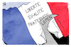 Cartoon: Wahl in Frankreich (small) by Kostas Koufogiorgos tagged karikatur,koufogiorgos,le,pen,frankreich,fahne,flagge,wahl,rechtspopulismus,rechtsextremismus