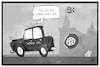 Cartoon: Wahl in Großbritannien (small) by Kostas Koufogiorgos tagged karikatur,koufogiorgos,illustration,cartoon,wahl,grossbritannien,uk,may,corbyn,umfrage,aufholjagd,auto,rad,demographie,demokratie,tories,labour