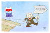 Cartoon: Wahl in Polen (small) by Kostas Koufogiorgos tagged karikatur,koufogiorgos,polen,kaczynski,abgrund,polemik,wahl,demokratie,europa