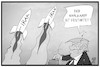 Cartoon: Wahlkampf USA (small) by Kostas Koufogiorgos tagged karikatur,koufogiorgos,illustration,cartoon,wahlkampf,usa,rakete,iran,irak,krieg,konflikt,trump,wahl