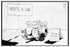 Cartoon: Winterkorns Rente (small) by Kostas Koufogiorgos tagged karikatur,koufogiorgos,illustration,cartoon,winterkorn,rente,betriebsrente,mieten,auto,wirtschaft,manager,geld