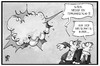 Cartoon: Wirtschaftsbumm (small) by Kostas Koufogiorgos tagged karikatur,koufogiorgos,illustration,cartoon,wirtschaft,knall,boom,bumm,terroranschlag,angst,panik,konjunktur