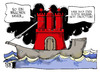 Cartoon: Xaver in Hamburg (small) by Kostas Koufogiorgos tagged xaver,hamburg,sturm,orkan,wasser,schiff,wetter,klima,karikatur,koufogiorgos