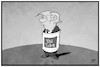 Cartoon: YouTube (small) by Kostas Koufogiorgos tagged karikatur,koufogiorgos,illustration,cartoon,trump,youtube,sperre,social,media,röhre,gefangen,eingesperrt,usa,präsident,medien
