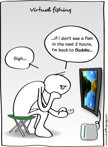 Cartoon: Virtual fishing (medium) by Gregg from GriDD tagged gregg,gridd,fishing,games,virtual