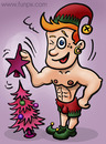 Cartoon: Pink Star (small) by illustrator tagged cartoon christmas xmas tree dressing up pink star