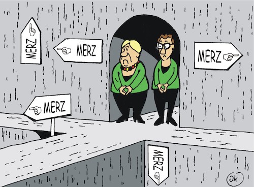 Cartoon: 2 Damen und 1 Merz (medium) by JotKa tagged merz,merkel,kramp,karrenbauer,cdu,partei,kanzlerkandidatur,kanzlerkandidat,basis,merz,merkel,kramp,karrenbauer,cdu,partei,kanzlerkandidatur,kanzlerkandidat,basis