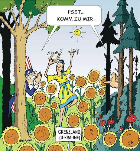 Cartoon: Balz- und Brunftzeit (medium) by JotKa tagged ukraine,russland,usa,nato,eu,putin,cia,krieg,terror,bündnisse,ukraine,russland,usa,nato,eu,putin,cia,krieg,terror,bündnisse