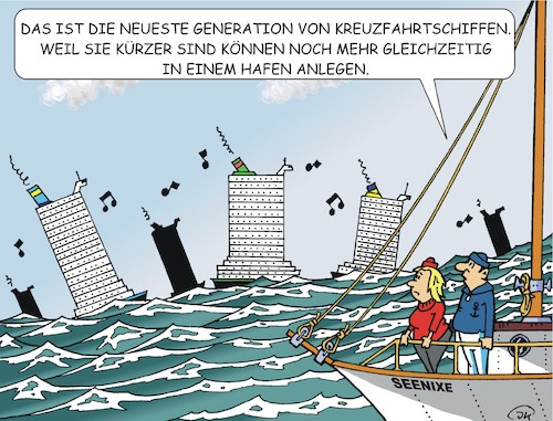 Cartoon: Kreuzfahrer (medium) by JotKa tagged kreuzfahrten,kreuzfahrtschiffe,urlaub,ferien,meere,ozeane,natur,massentourismus,kreuzfahrten,kreuzfahrtschiffe,urlaub,ferien,meere,ozeane,natur,massentourismus