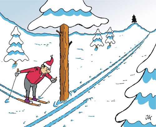 Cartoon: Spuren im Schnee (medium) by JotKa tagged schnee,winter,schneefall,ski,skifahren,schneeflocken,wald,berg,tal,baum,skifahrer,hobby,freizeit,sport,natur,schnee,winter,schneefall,ski,skifahren,schneeflocken,wald,berg,tal,baum,skifahrer,hobby,freizeit,sport,natur